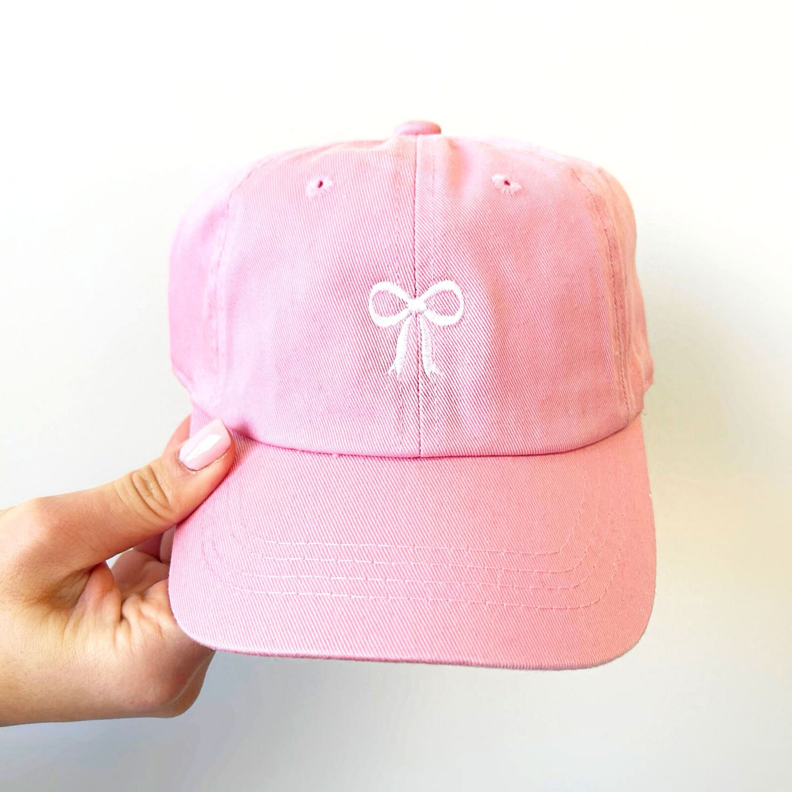 Cute Mini Bow Embroidered Baseball Cap | Trendy Bow Design | Minimal Bow Embroidery |  Custom Emr... | Etsy (Global)