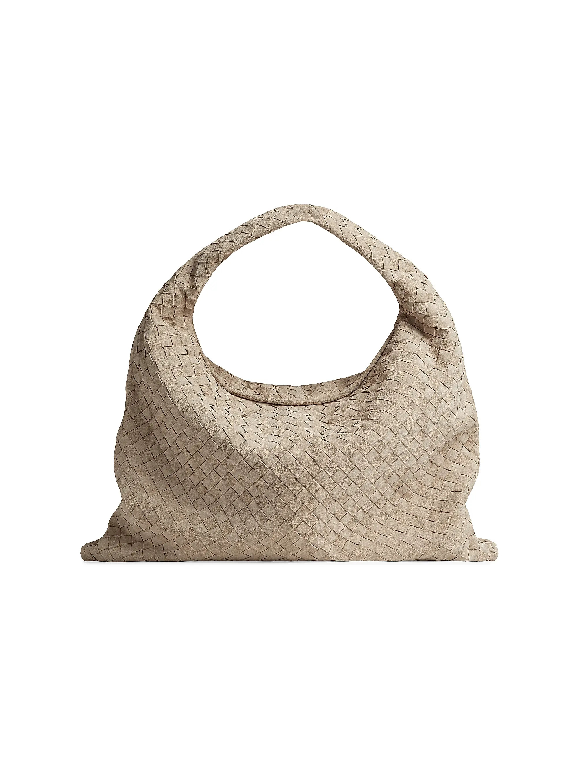 Large Hop Intrecciato Suede Hobo Bag | Saks Fifth Avenue