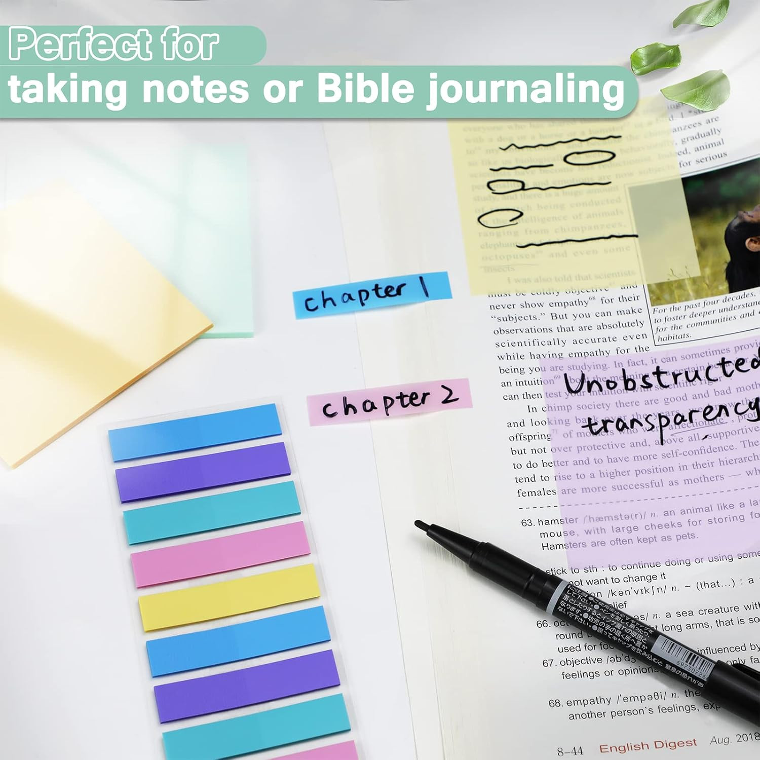 400 Sheets Transparent Sticky Notes, 3x3 inch Clear Sticky Notes Set, See Through Notes for Annot... | Amazon (US)