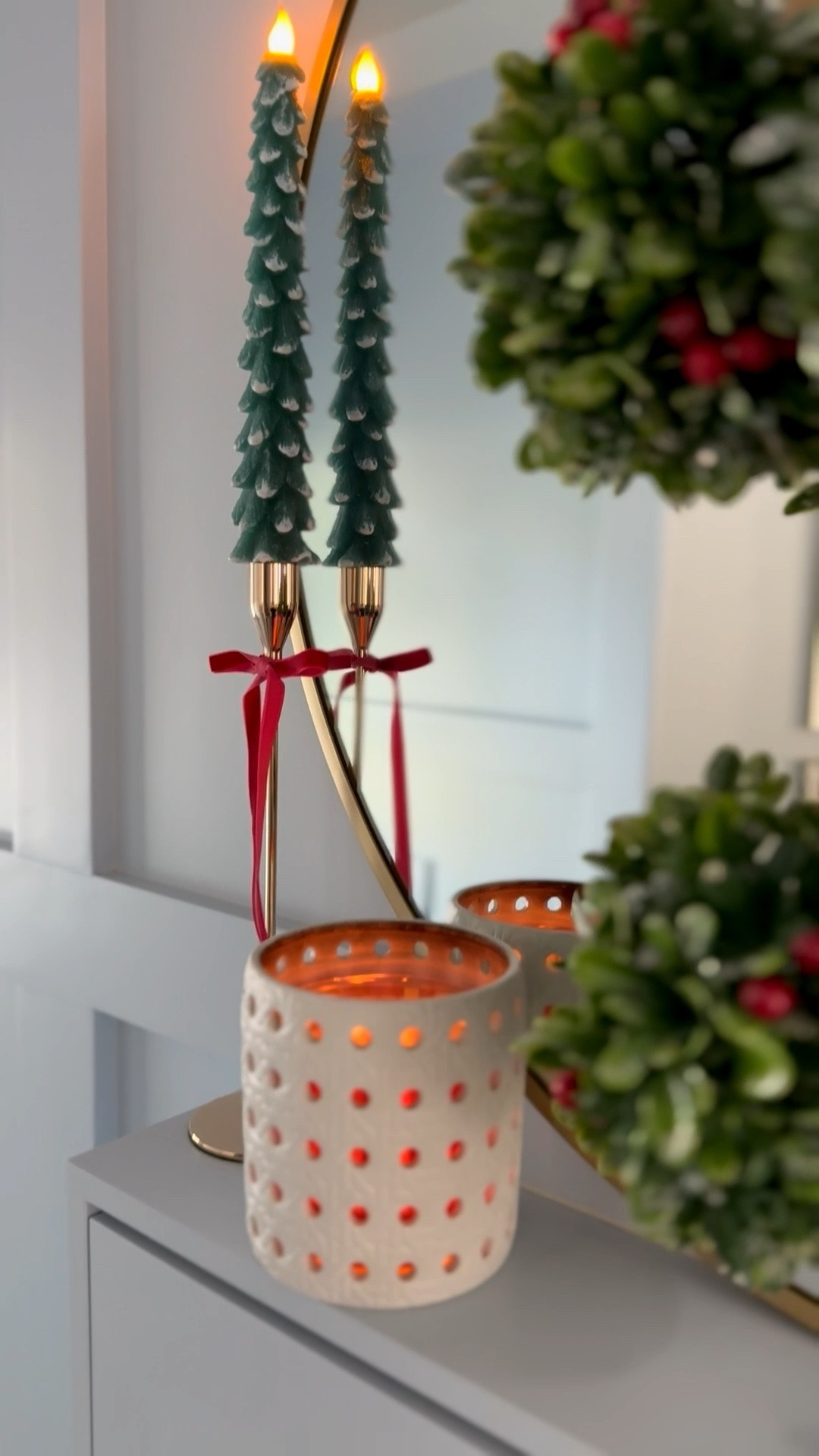 Decorating for the holidays with some beautiful new items. Nutcrackers, LED Tree Tapers and holly berries! 

#LTKHoliday #LTKHome #LTKSeasonal