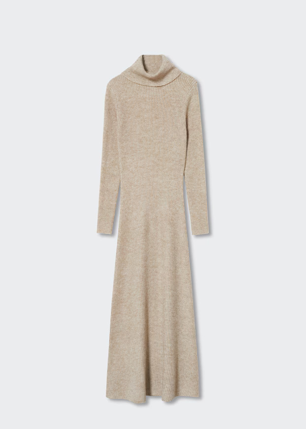 Knitted turtleneck dress -  Women | Mango USA | MANGO (US)