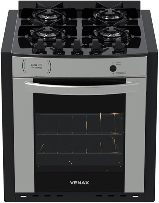 Fogao A Gas De Embutir Gaudi Prisma Vitreo Bl 4q Inox Gas Glp | Amazon (BR)