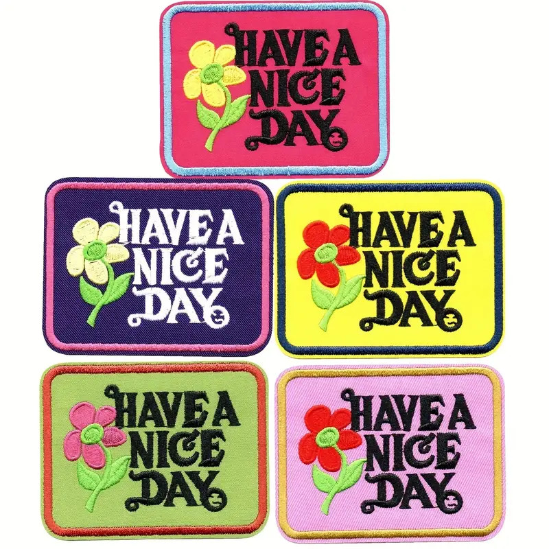 A Nice Day 70s Slogan Hippie Retro Love Appliques Iron - Temu | Temu Affiliate Program