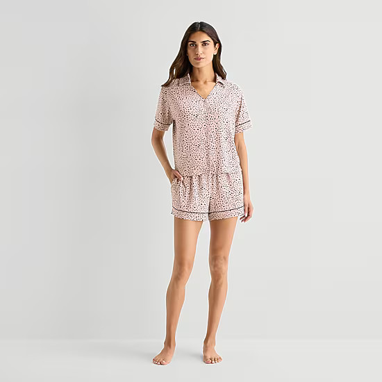Ambrielle Womens Short Sleeve 2-pc. Pajama Set | JCPenney