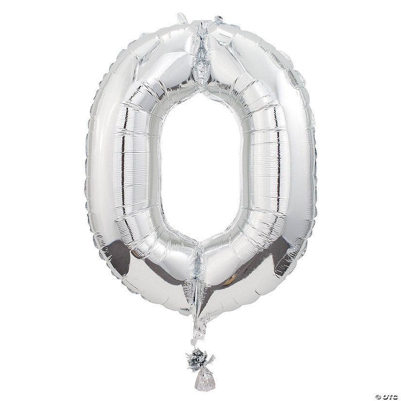 "0"-Shaped 34" Mylar Number Balloon | Oriental Trading Company