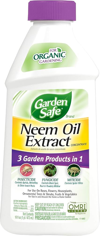 Garden Safe Brand Neem Oil Extract Concentrate, Insect Pesticide for Organic Gardening, 16 oz | Amazon (US)