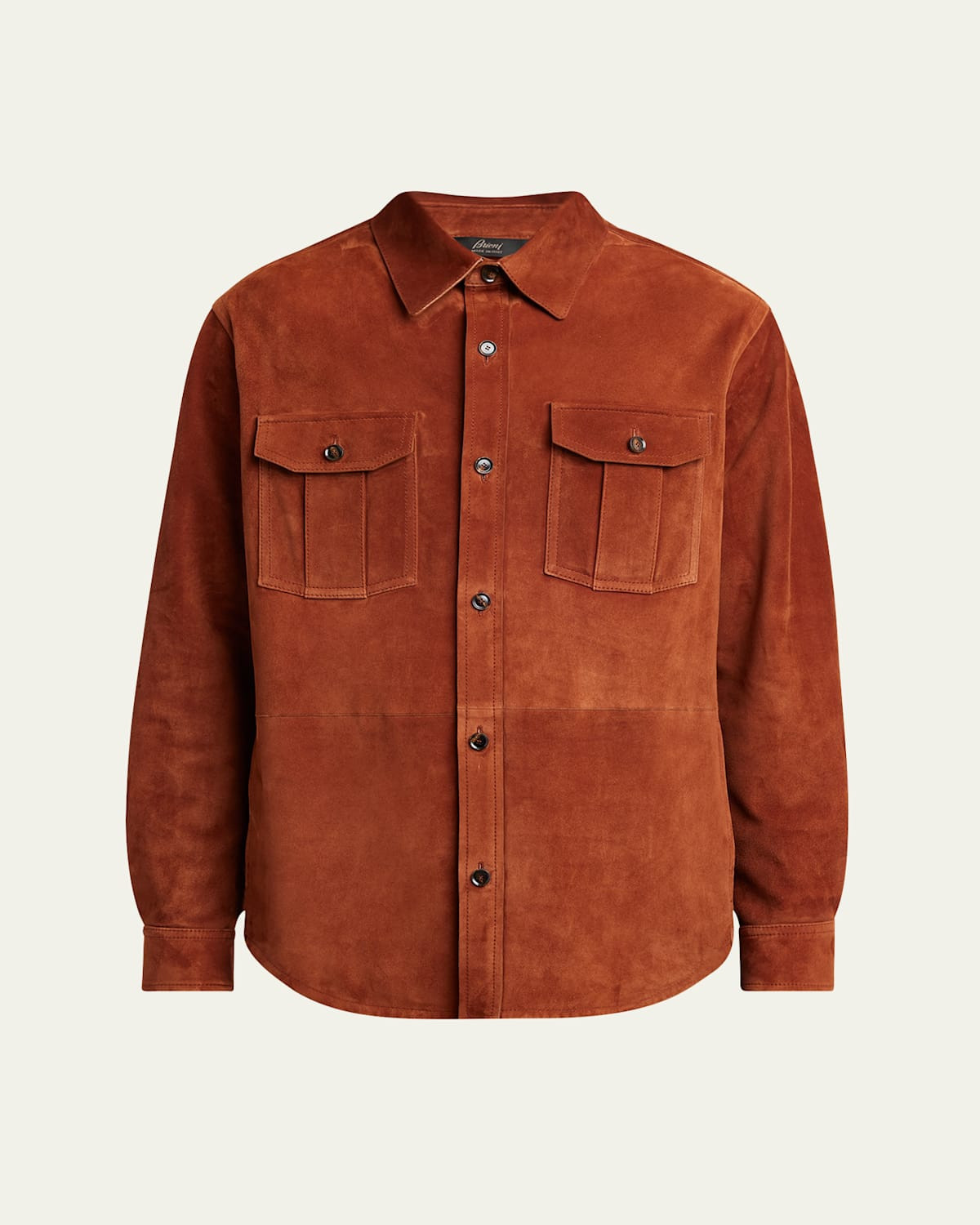 Men's Suede Double-Pocket Overshirt | Bergdorf Goodman