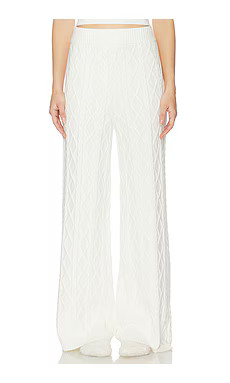 SKIMS Sweater Knit Straight Leg Pant in Ivory from Revolve.com | Revolve Clothing (Global)