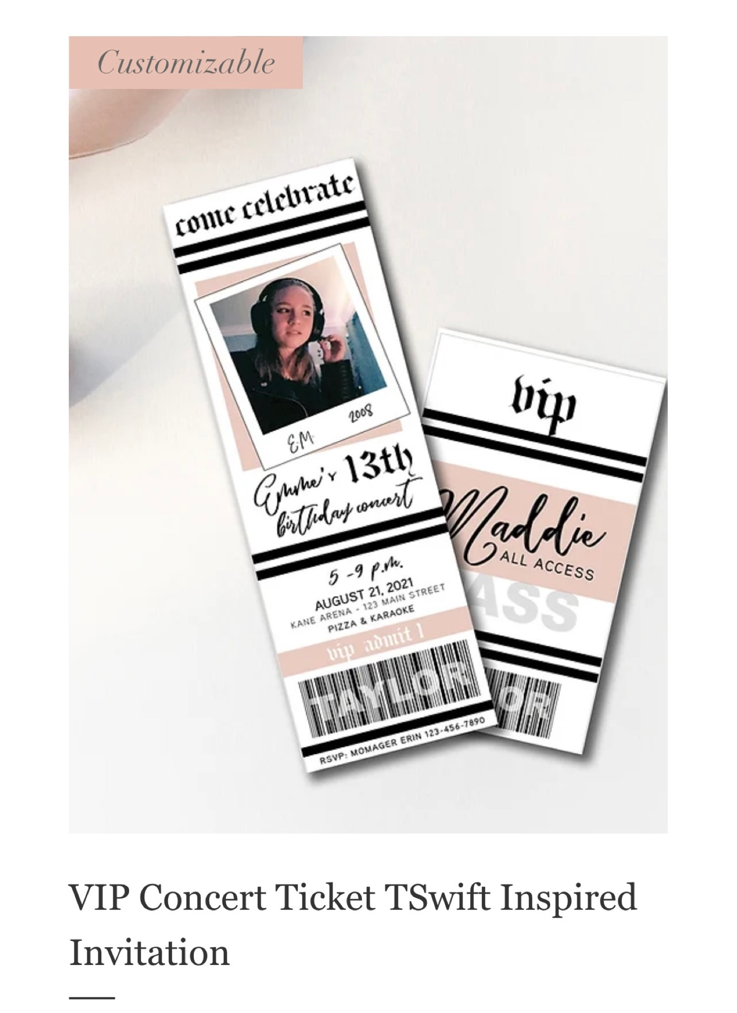 Custom invitation for TSwift inspired party or event! Designedbyerin.com/boutique

#LTKfamily #LTKGiftGuide #LTKparties