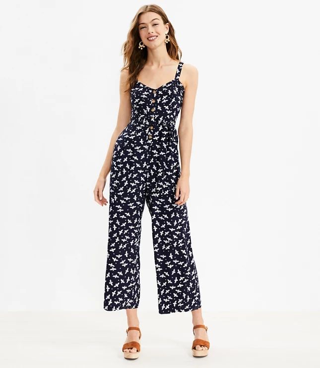 Bee Strappy Jumpsuit | LOFT