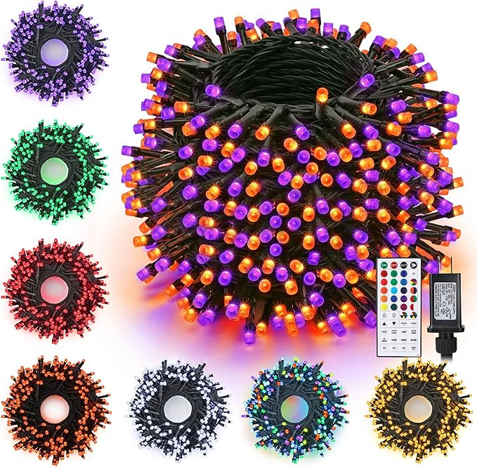 Toodour Halloween Lights RGB String Lights, 115ft 350 LED Orange Purple Halloween Light String wi... | Amazon (US)