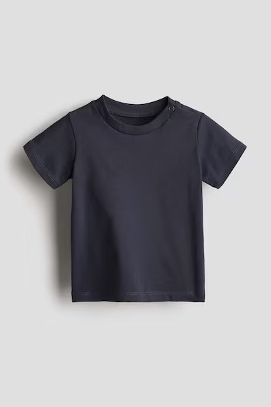 H & M - Cotton Jersey T-shirt - Navy Blue | H&M (US + CA)
