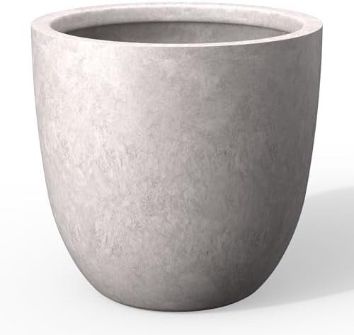 Kante Accent Round Bowl CON Gray Concrete Planter 14" Dia, Outdoor | Rubber Plug for Indoor, Drai... | Amazon (US)