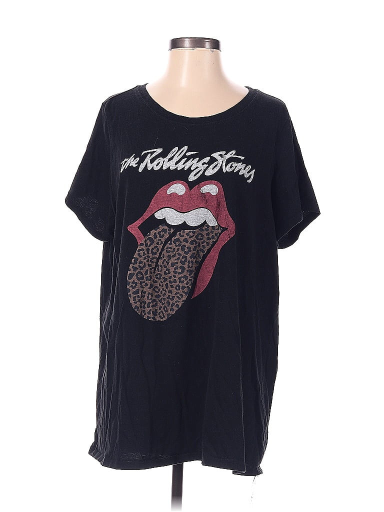 The Rolling Stones Short Sleeve T-Shirt: Black Tops - Size 3 | ThredUp