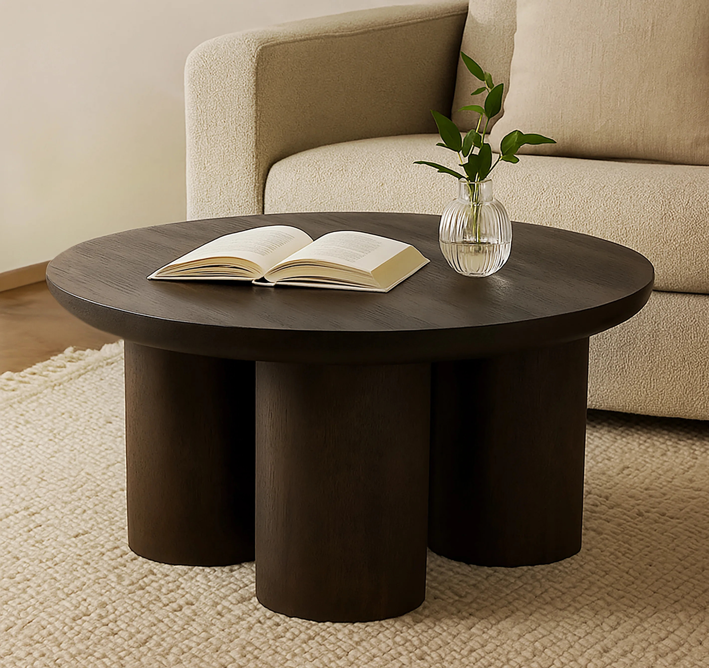 Crossman Solid Wood Round Coffee Table | Wayfair North America