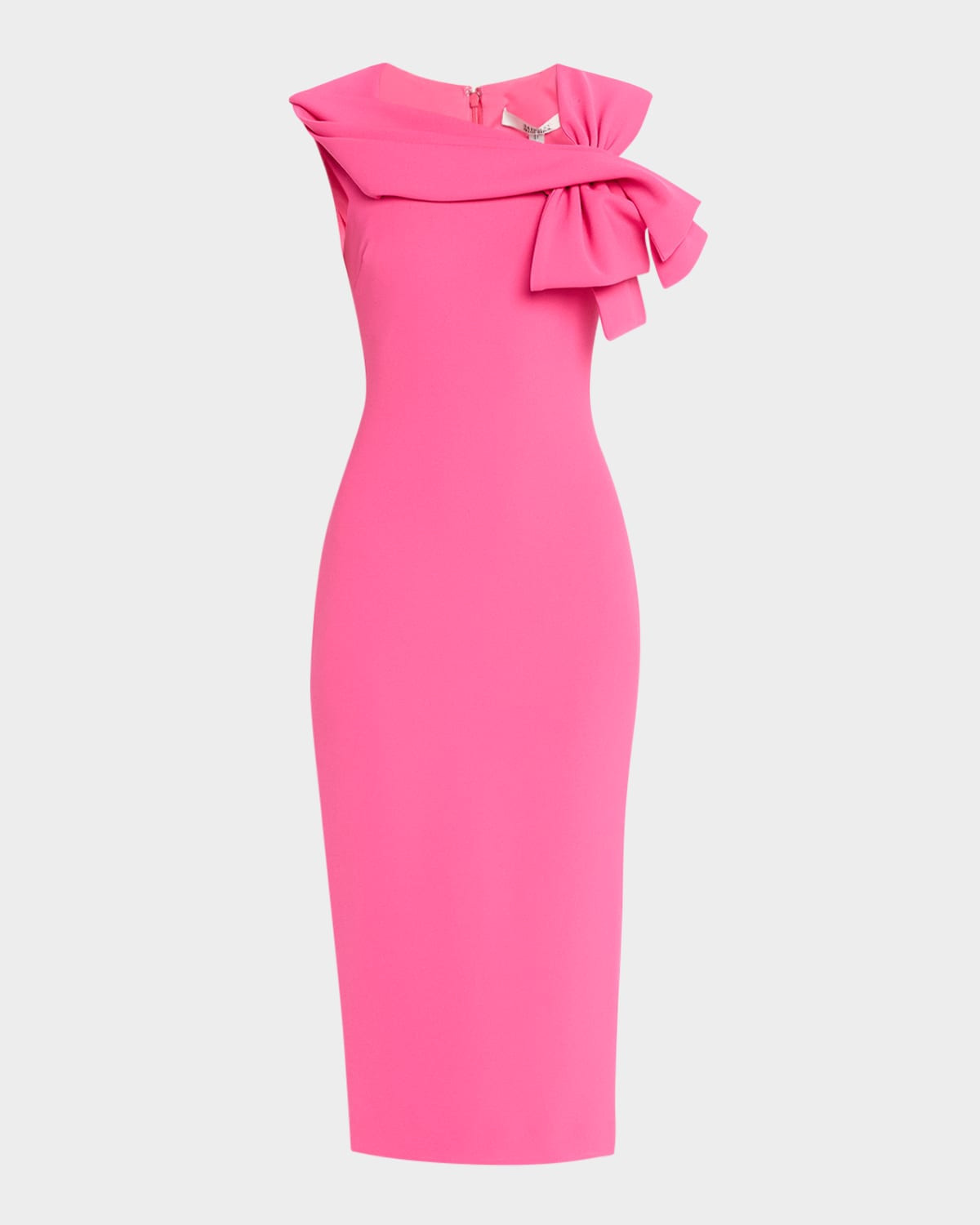 Bow-Front Midi Sheath Dress | Neiman Marcus