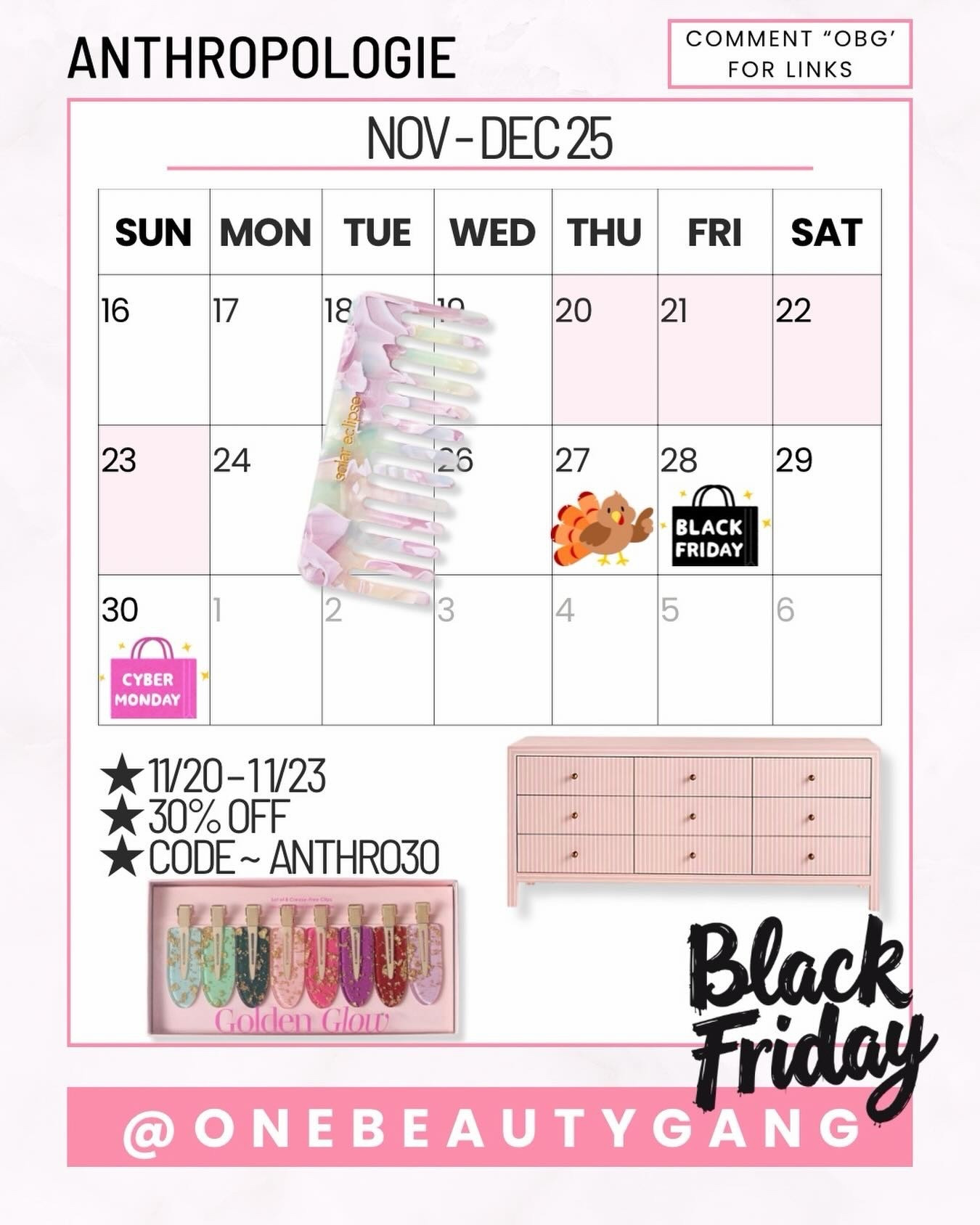 The @anthropologie Black Friday Sale is here for a limited time only! ✨

From 11/20–11/23, enjoy 30% OFF with code ANTHRO30 🤍

I’ll be sharing my favourite Anthro finds — from hair accessories to home gems and gifting picks. Such a good moment to shop your wishlist!

#ad #affiliate #onebeautygang #anthropologie

#LTKCyberWeek #LTKbeauty #LTKuk