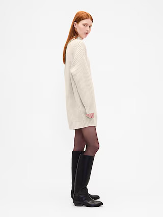 Oversized Turtleneck Mini Sweater Dress | Gap (US)