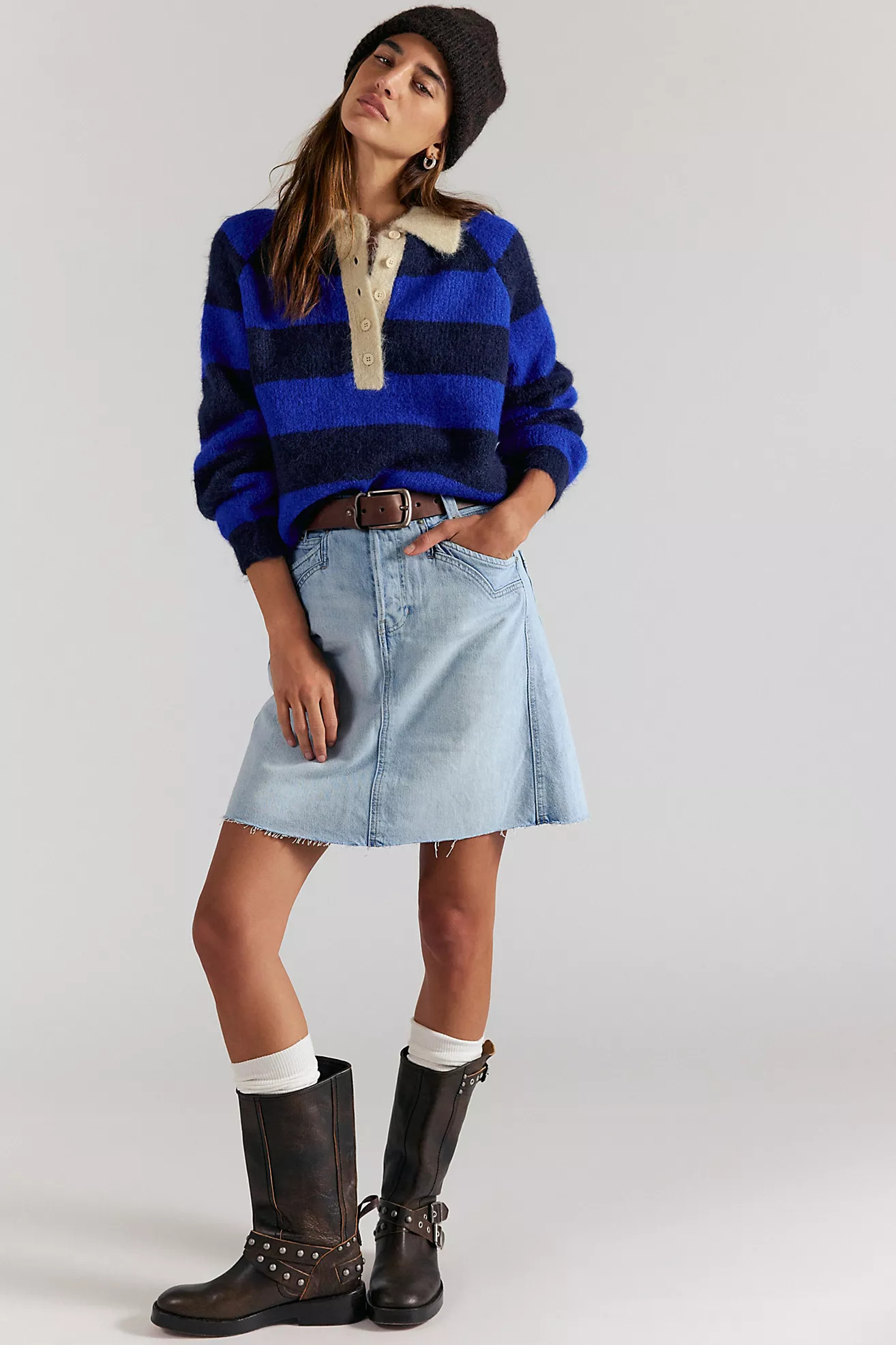 We The Free Suzy Denim Midi Skirt | Free People (Global - UK&FR Excluded)