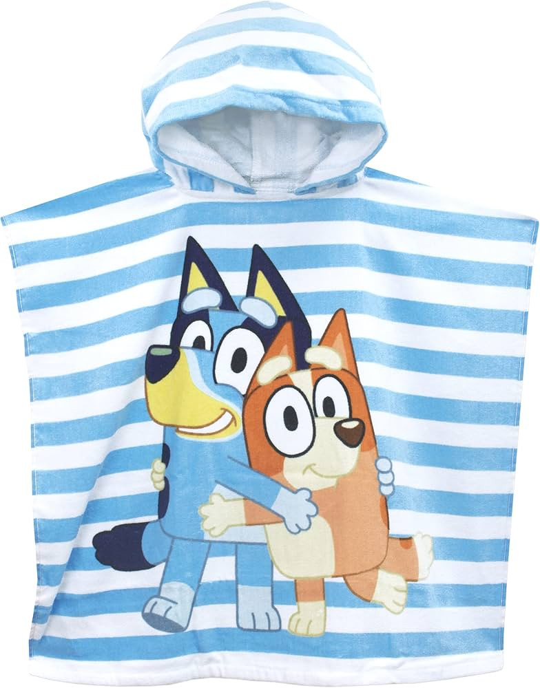 Bluey Towel for Boys or Girls | Hooded Towel Poncho for Kids | Swim Pool and Beach Towels | Amazon (US)