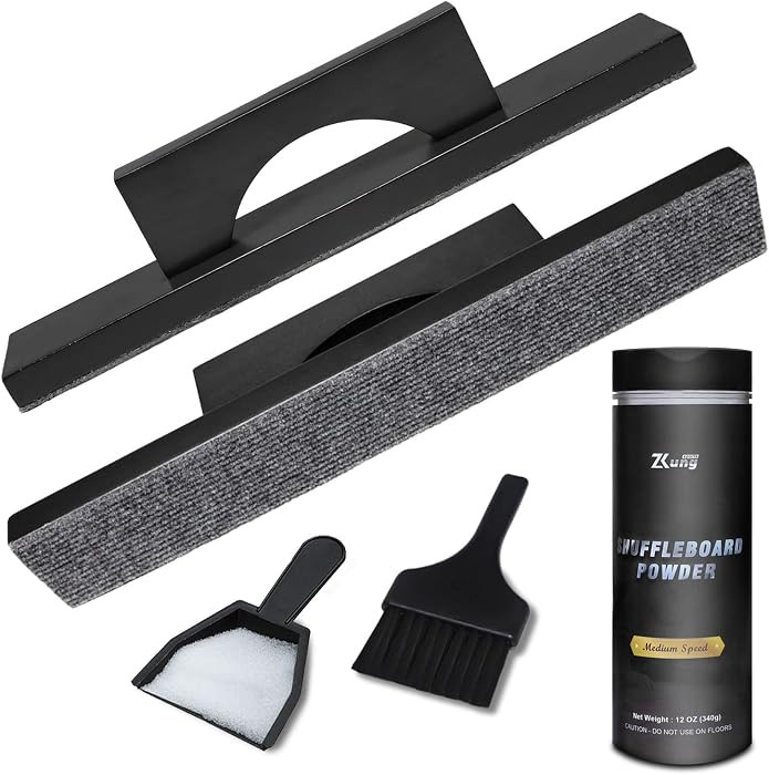 Shuffleboard Wax with Brush Set with Shuffleboard Sand Slow Speed, Shuffleboard Table Brush, Mini... | Amazon (US)