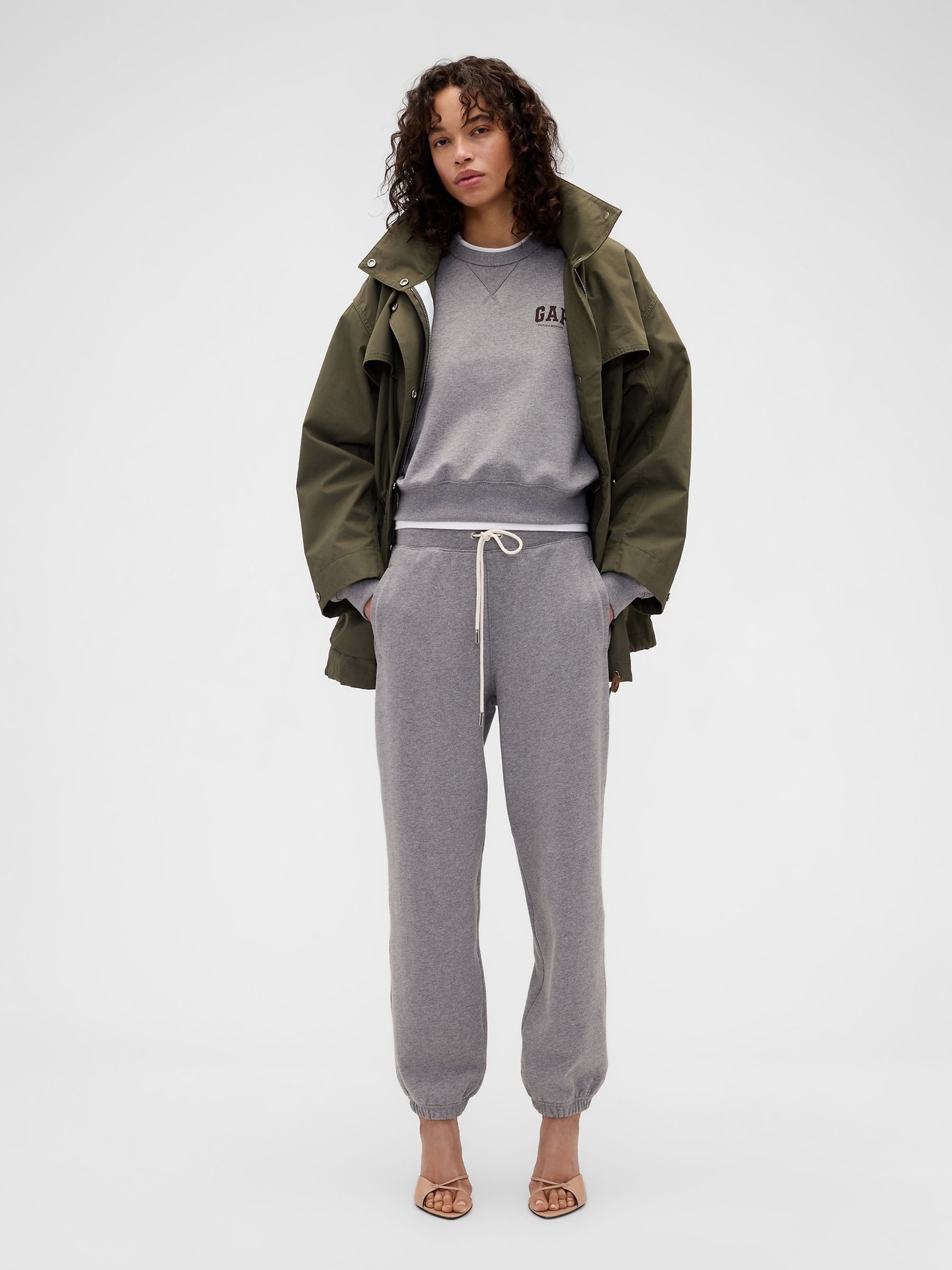 Gap x Victoria Beckham Grey Heavyweight French Terry Joggers | Gap | GAP UK