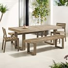 Portside Outdoor Dining Table (76.5"), Benches (66") & Solid Wood Chairs Set | West Elm (US)