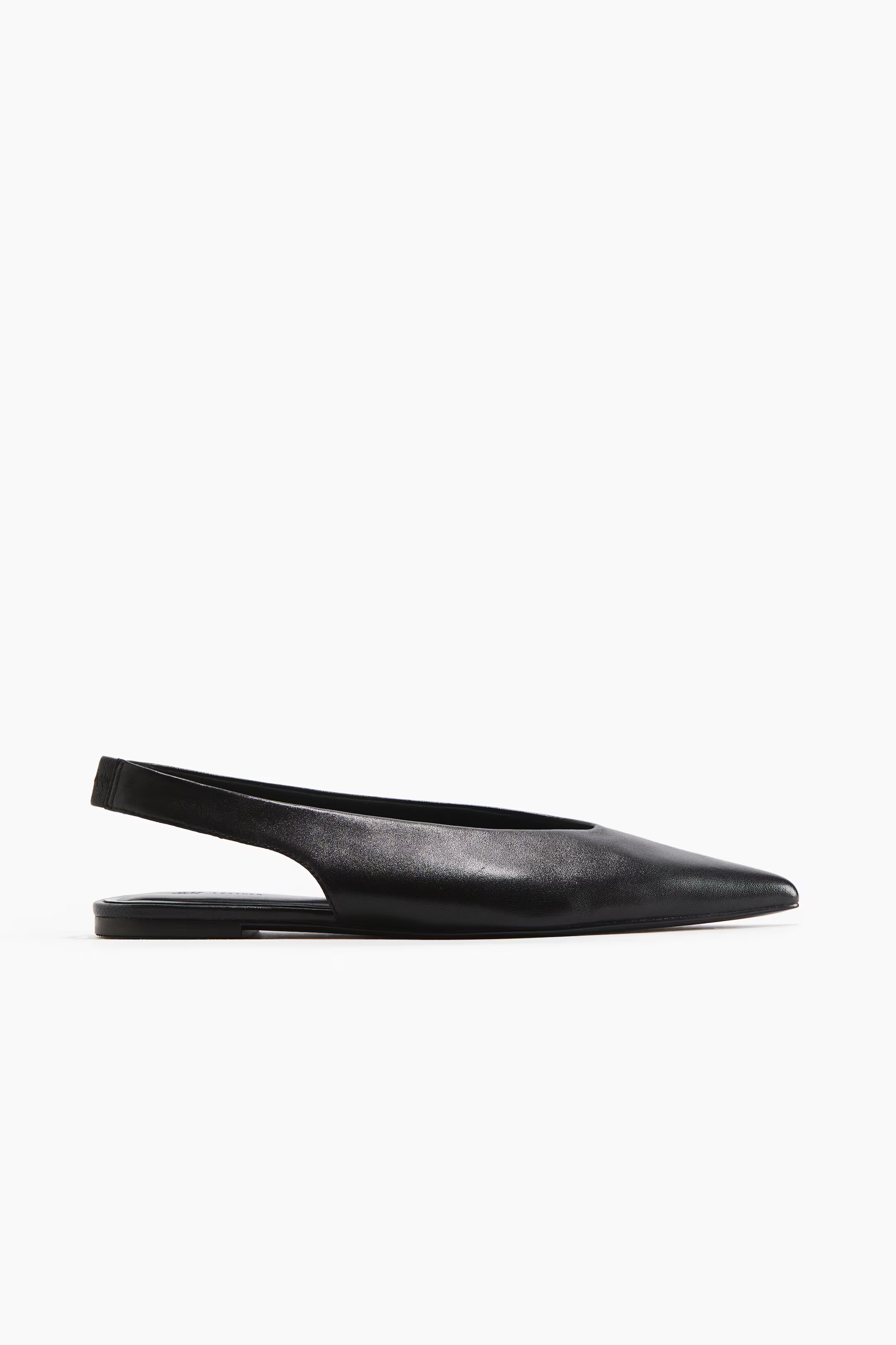 Leather slingbacks - Black - Ladies | H&M GB | H&M (UK, MY, IN, SG, PH, TW, HK)