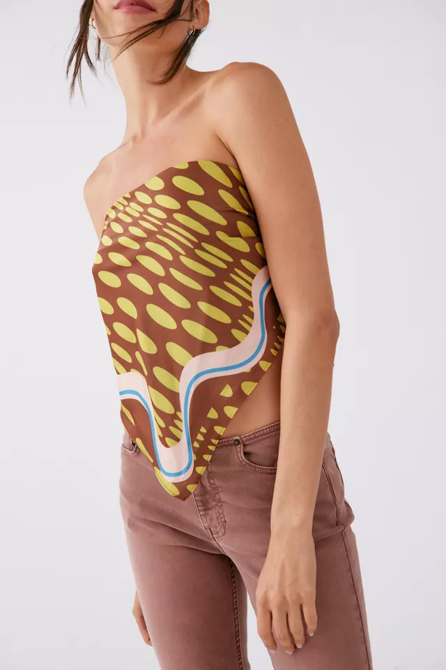 Y2K Printed Silky Square Scarf | Urban Outfitters (US and RoW)