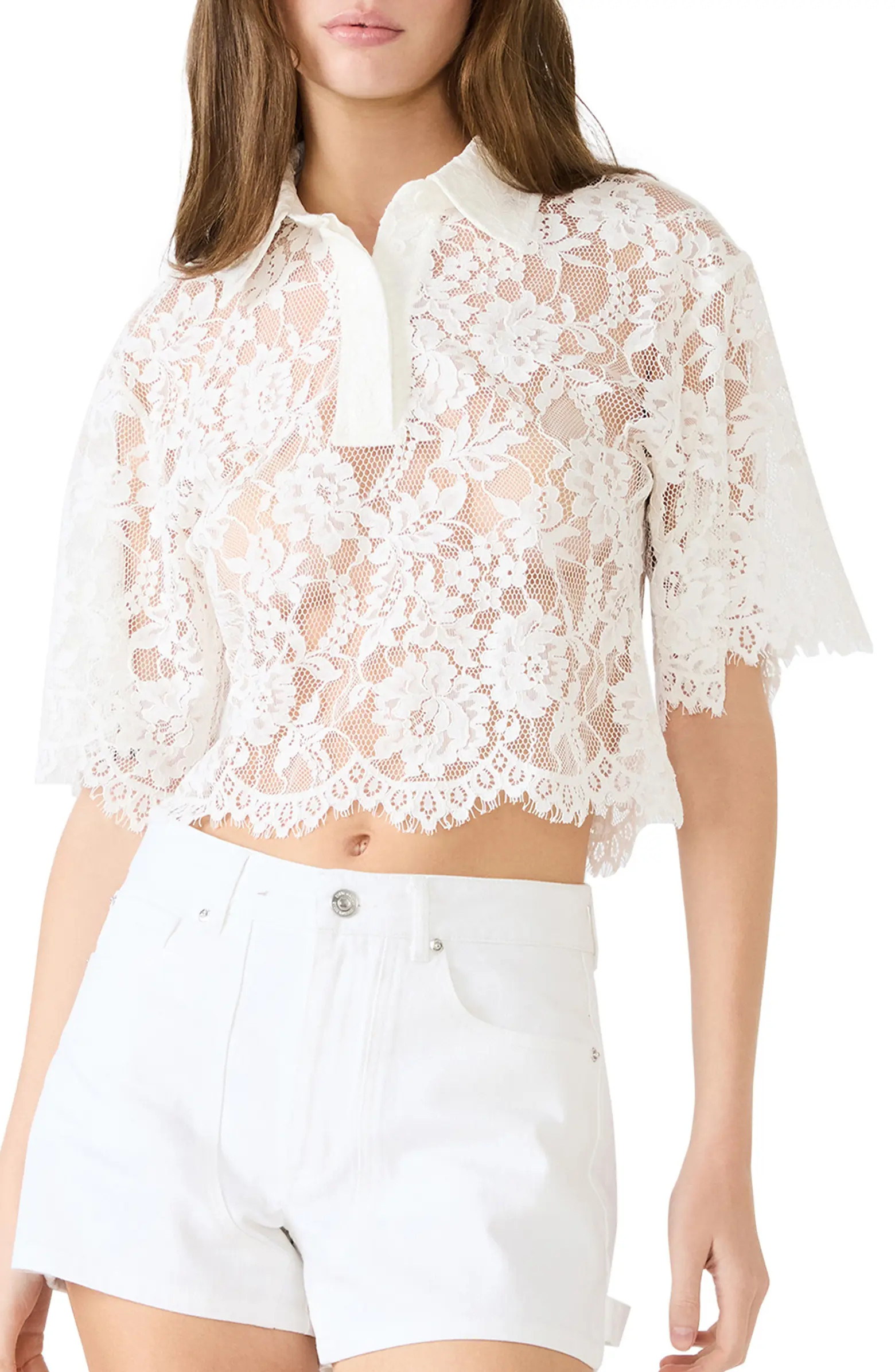 Monette Floral Lace Layering Top | Nordstrom