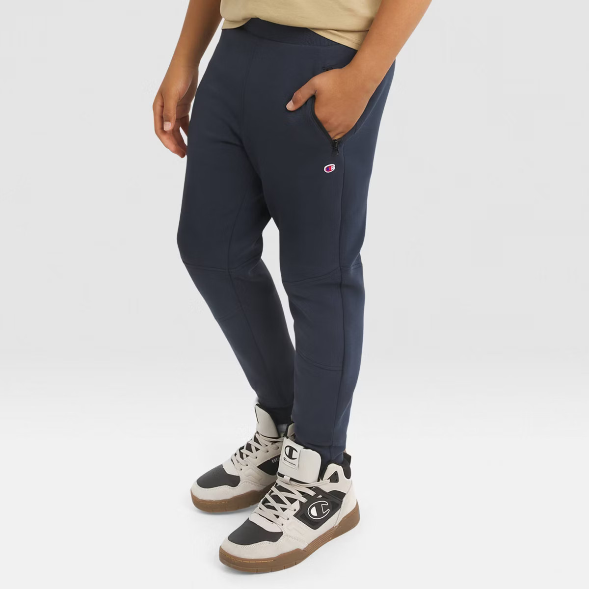 Champion Boys' Double Knit Jogger Pants - Dark Navy L | Target