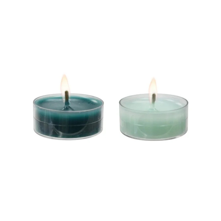 Better Homes & Gardens Unscented Tealight Candles, Green, Dark Green, 24-Pack | Walmart (US)