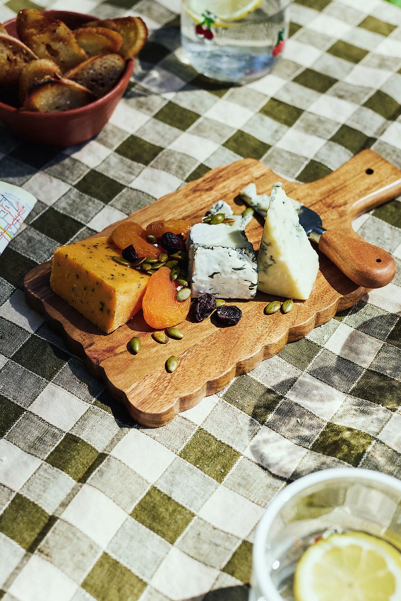 Mini Scalloped Cheese Board & Knife | Anthropologie (US)