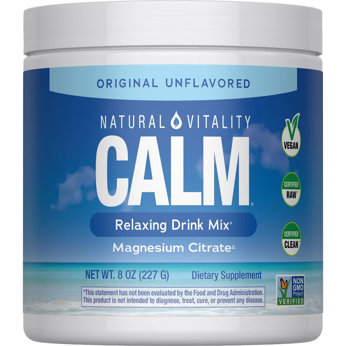 Natural Calm Vitality Original Calm Vegan Dietary Supplement Powder - 8oz | Target