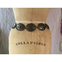 30.5-31"" Waist Belt/Vintage Etched Silver Chain High Statement Sixties Seventieshippie Boho Made in Spain | Etsy (US)