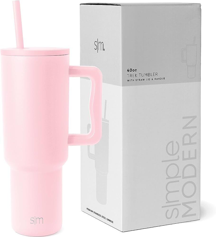 Simple Modern 40 oz Tumbler with Handle and Straw Lid | Insulated Cup Reusable Stainless Steel Wa... | Amazon (US)