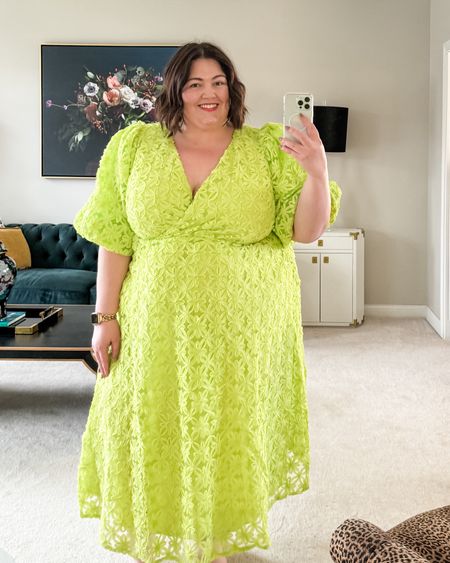 This neon green is so fun and the fabric has a beautiful texture. Plus Size 14-28

#LTKover40 #LTKplussize