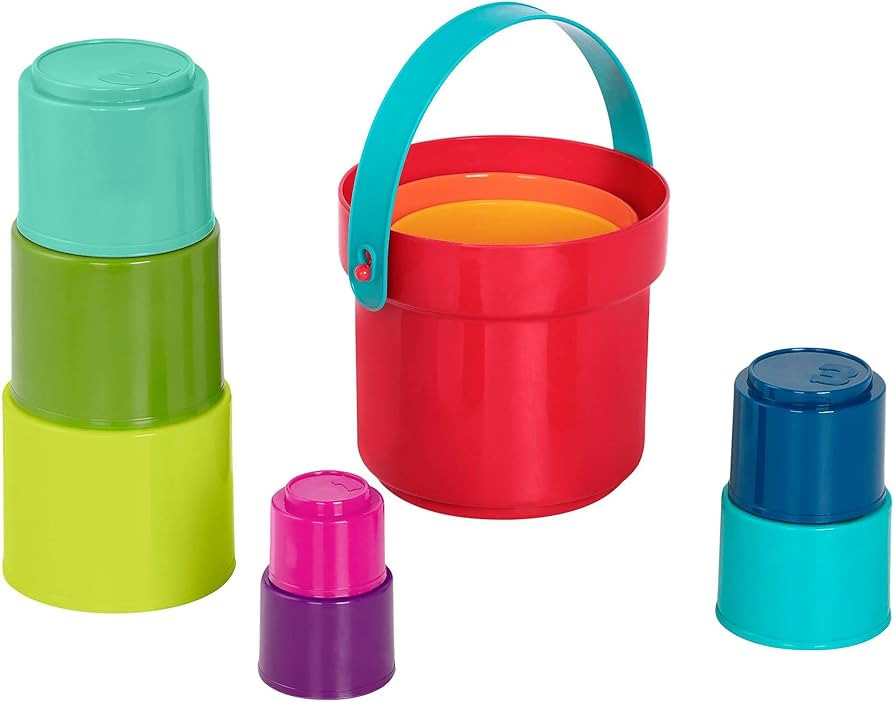 Battat Stacking Cups, Plastic Nesting Toys for Water and Sand - Early Educational Building Toys -... | Amazon (US)