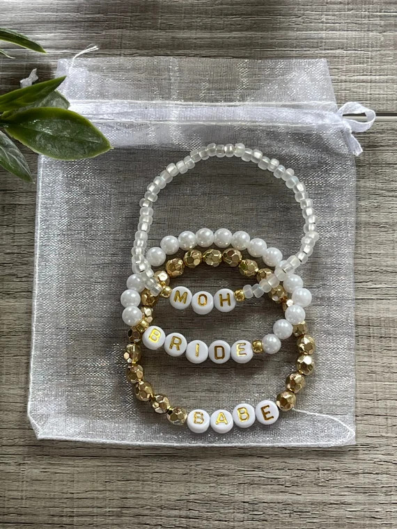 Bachelorette Party Favors  Beaded Bracelets Pack Bride to Be | Etsy | Etsy (US)