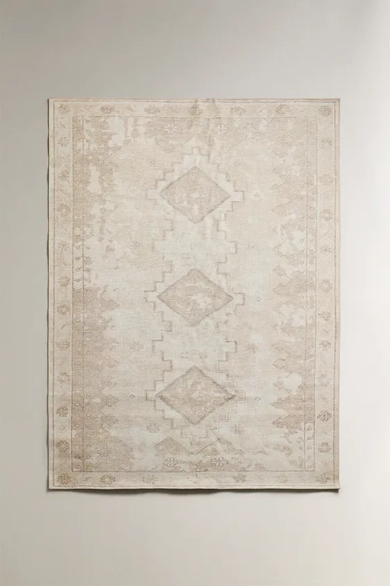 DIAMOND VINTAGE EFFECT AREA RUG | Zara US
