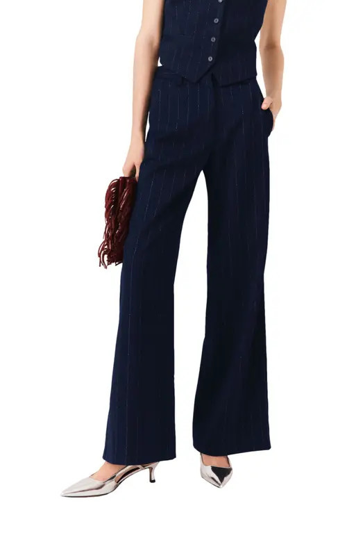 maje Suit trousers in Navy at Nordstrom, Size 38 | Nordstrom