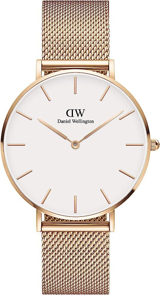 Daniel Wellington Petite Melrose Watch, Rose Gold Mesh Bracelet | Amazon (US)