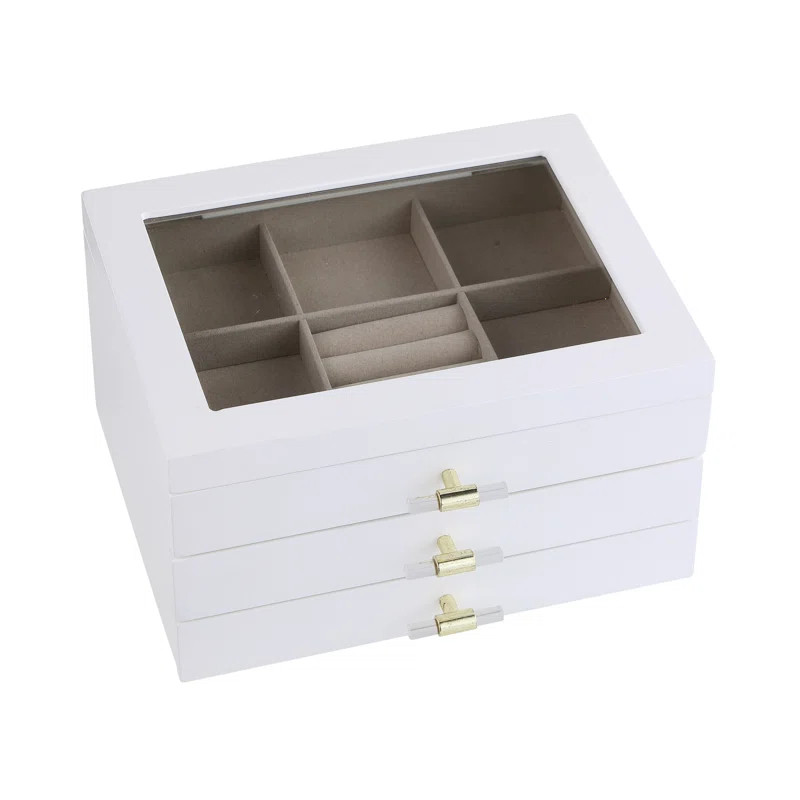 Wood Jewelry Box + Drawers | Wayfair North America