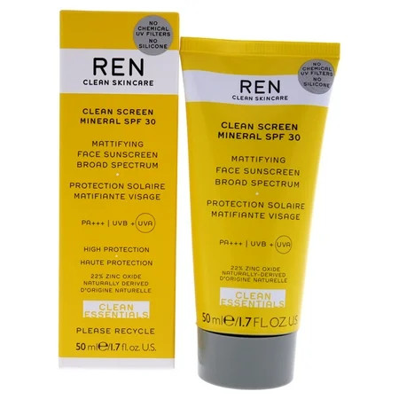 Clean Screen Mineral SPF 30 by REN for Unisex - 1.7 oz Sunscreen | Walmart (US)