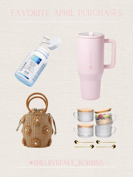 Favorite finds from April, hormone support, clear stem supplement, Hydrojug, Amazon bag, overnight oats glass jar 

#LTKhome #LTKbeauty #LTKstyletip