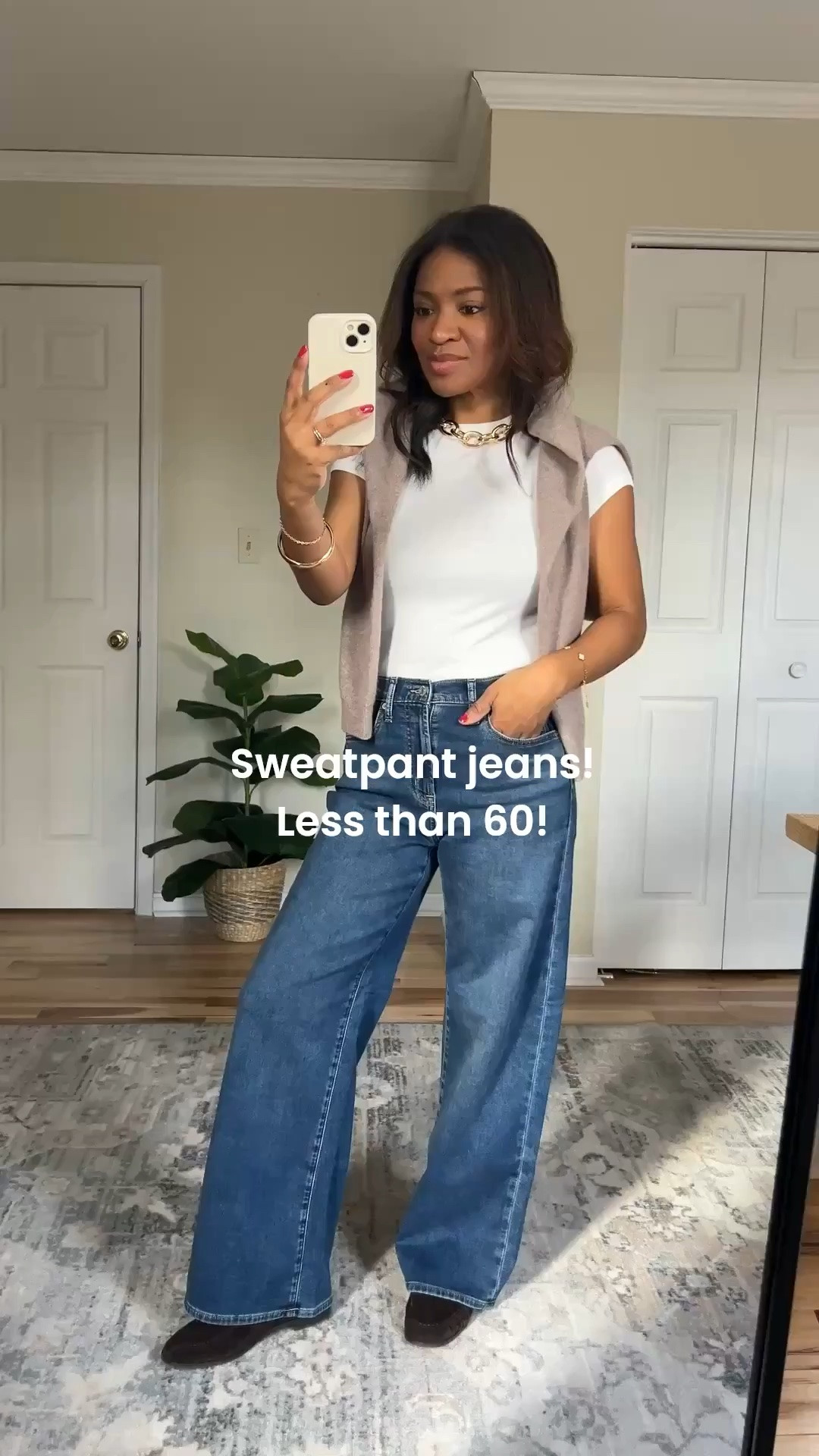 I wear a size 27 in the sweatpant jeans