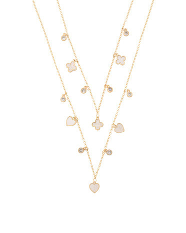 Clover Dangle Charms Layered Necklace Set | Jewelry | Marshalls | Marshalls