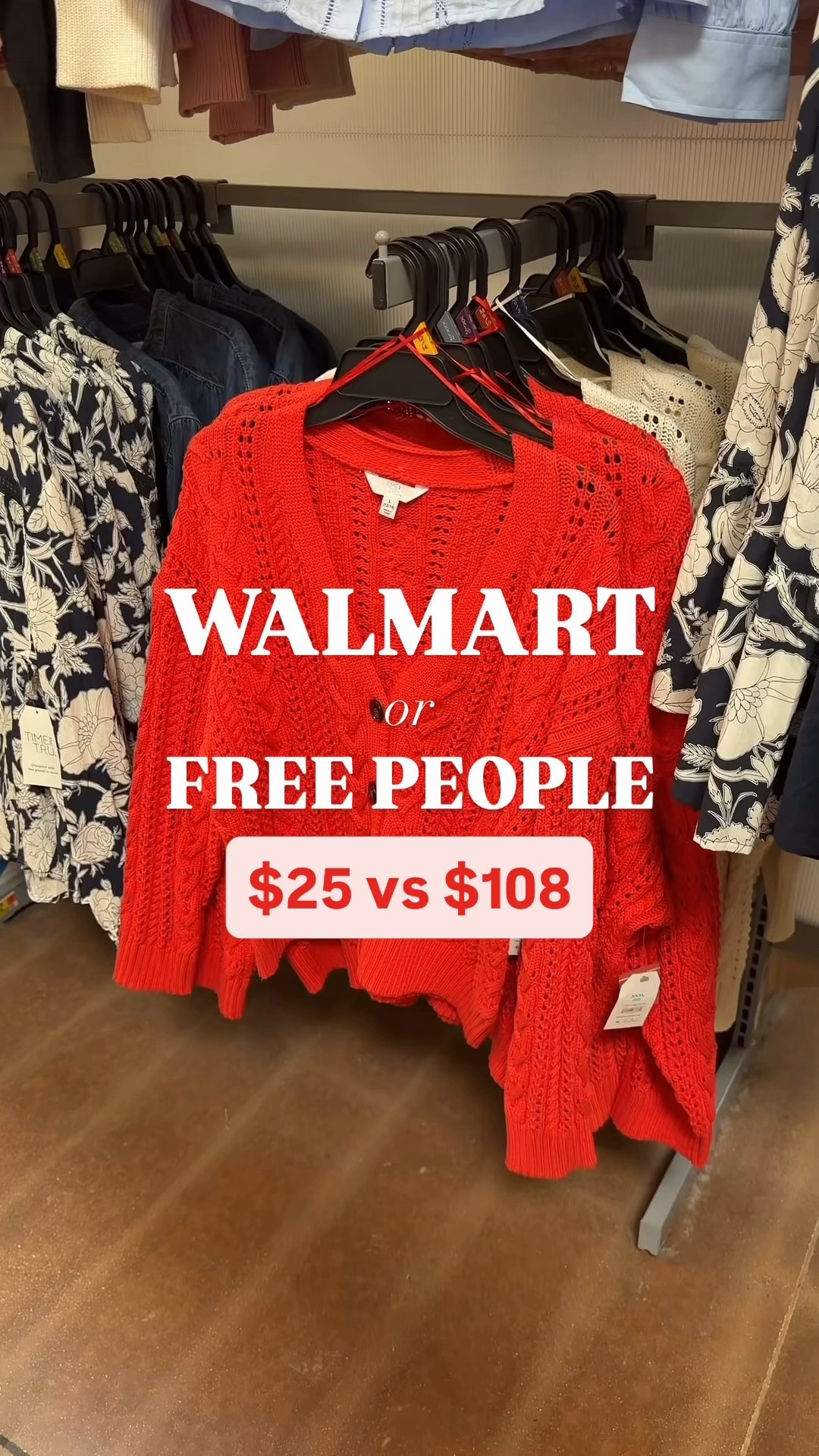 Ummmmm okay Walmart!❣️ Out here lookin like Free People! 

Don’t go spending $108 on the FP Cable Knit Cardi (like I did…) when you can get a nearly identical version for $25 at Walmart. 
This is my favorite Walmart purchase of Spring! I’ve already worn mine a ton. 🤍🍒

Size: S / TTS / 5’5” / 120lbs 