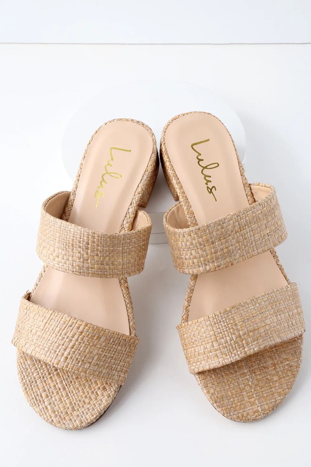 Decker Natural Woven Slide Sandals | Lulus (US)