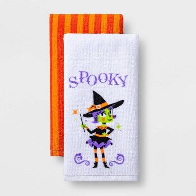 2pk Witch Halloween Terry Kitchen Towels - Hyde & EEK! Boutique™ | Target
